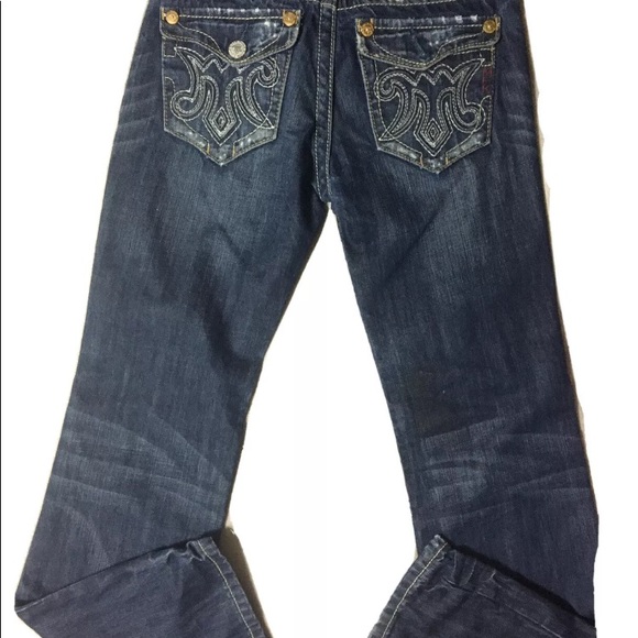 Miss Me MEK OAXACA Denim Jeans Juniors Sz 14 - Picture 4 of 10